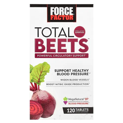 Force Factor, Total Beets, Potente refuerzo para la circulación, 120 comprimidos