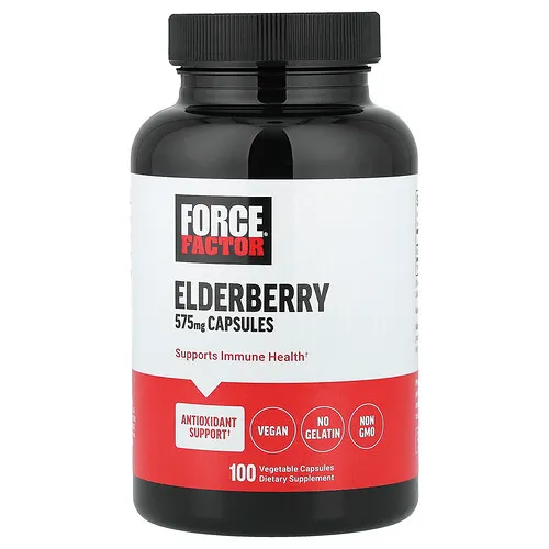 Force Factor, Saúco, 575 mg, 100 cápsulas vegetales