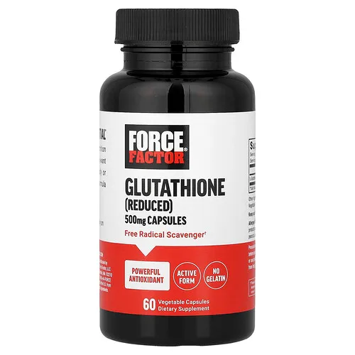 Force Factor, Glutatión (reducido), 500 mg, 60 cápsulas vegetales
