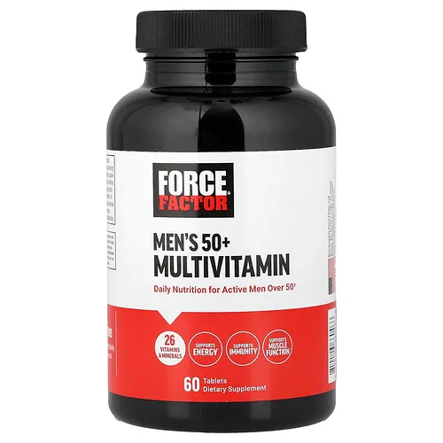 Force Factor, Suplemento multivitamínico para hombres mayores de 50 años, 60 comprimidos