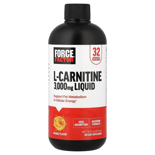Force Factor, L-carnitina líquida, Naranja, 473 ml (16 oz. líq.)
