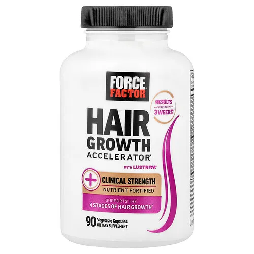 Force Factor, Acelerador del crecimiento del cabello con Lustriva®, 90 cápsulas vegetales