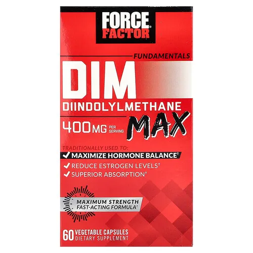 Force Factor, Ingredientes esenciales, DIM Max, 60 cápsulas vegetales