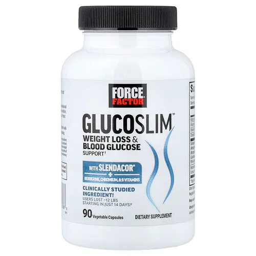 Force Factor, Glucoslim™, Refuerzo para la pérdida de peso y la glucemia, 90 cápsulas vegetales