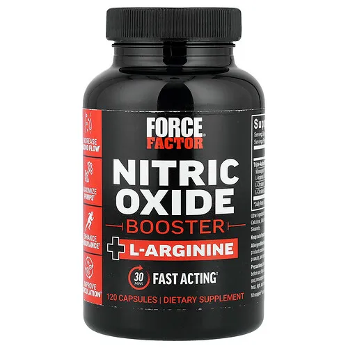 Force Factor, Potenciador de óxido nítrico con L-arginina, 120 cápsulas