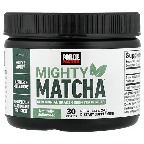 Force Factor, Mighty Matcha™, Matcha, Sin sabor, 60 g (2,12 oz)