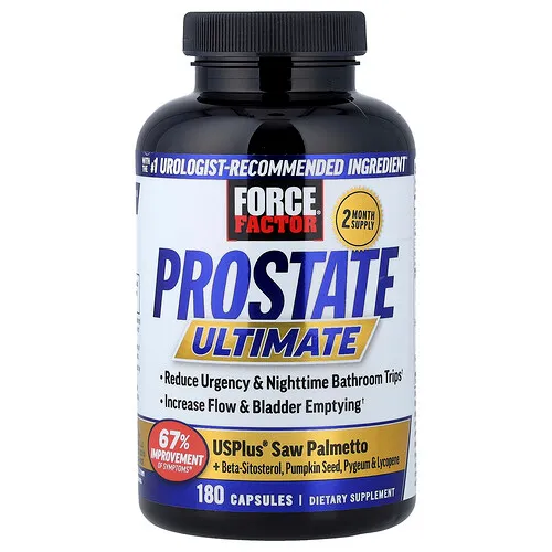 Force Factor, Suplemento para la próstata, 180 cápsulas