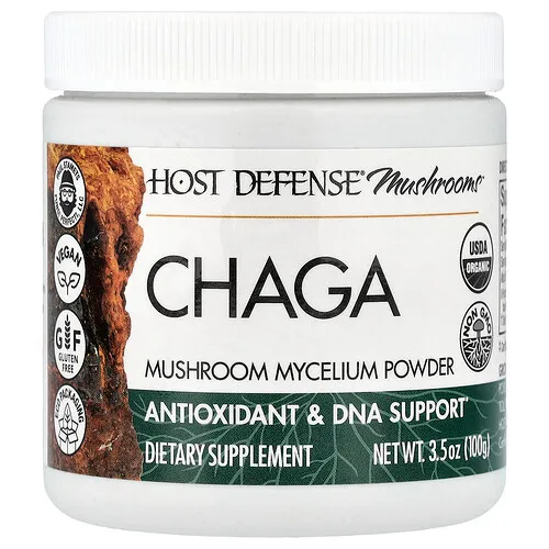 Host Defense, Mushrooms™, Chaga, Micelio de hongo en polvo, 100 g (3,5 oz)