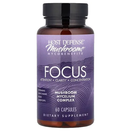 Host Defense, Micobeneficios de Mushrooms™, Concentración, 60 cápsulas