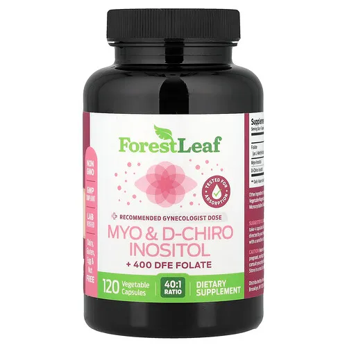 Forest Leaf, Mioinositol y D-quiroinositol, 120 cápsulas vegetales