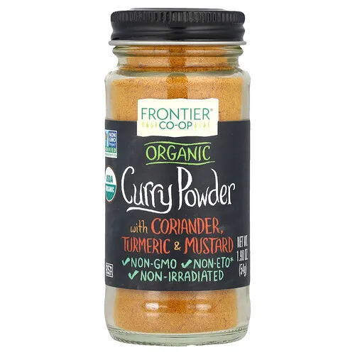 Frontier Co-op, Curry orgánico en polvo, Con cilantro, cúrcuma y mostaza, 54 g (1,9 oz)