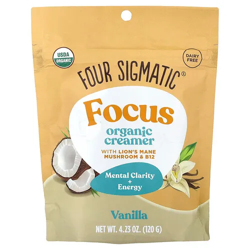 Four Sigmatic, Focus, Suplemento en crema orgánico, Vainilla, 120 g (4,23 oz)