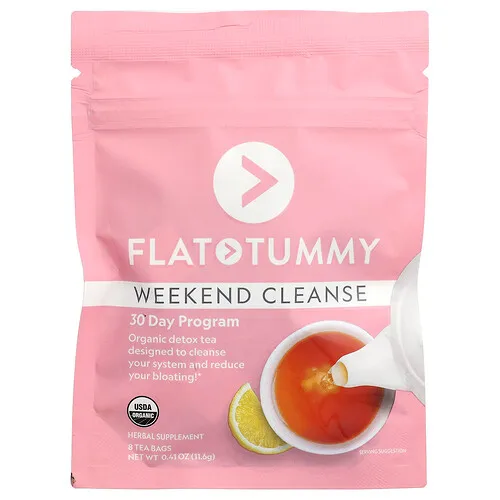 Flat Tummy, Limpieza de fin de semana, 8 bolsitas de té, 11,6 g (0,41 oz)