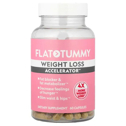 Flat Tummy, Acelerador de la pérdida de peso, 60 cápsulas