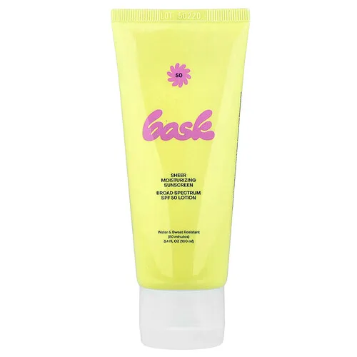 Bask Suncare, Loción humectante con protección solar translúcida, FPS 50, 100 ml (3,4 oz. líq.)