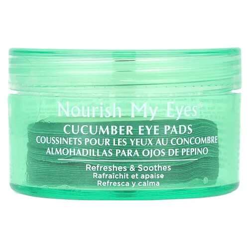 Fran Wilson, Nourish My Eyes®, Almohadillas de pepino para los ojos, 36 almohadillas
