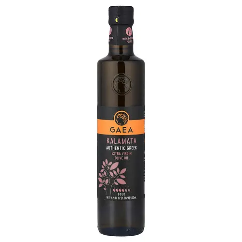 Gaea, Aceite de oliva extra virgen Kalamata, Negrita, 500 ml (16,9 oz. Líq.)