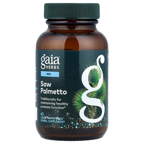 Gaia Herbs, Para hombres, Palma enana americana, 60 Phyto-Caps® líquidas