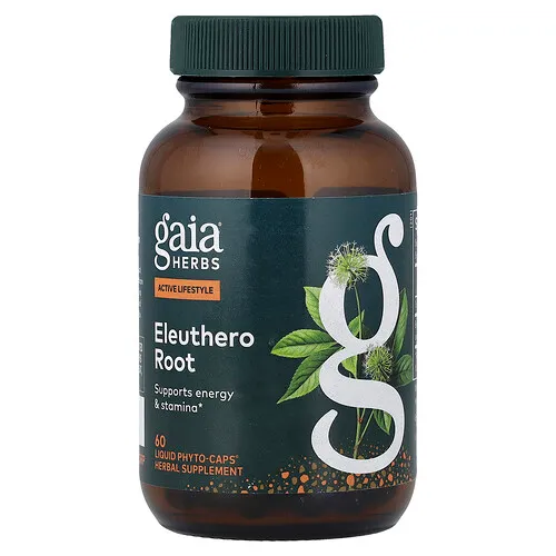 Gaia Herbs, Raíz de ginseng siberiano, 60 cápsulas Phyto-Caps® líquidas (277 mg por cápsula)