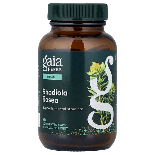 Gaia Herbs, Rhodiola rosea, 60 fitocápsulas Liquid Phyto-Caps®