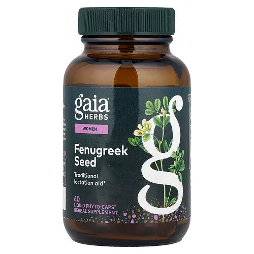 Gaia Herbs, Para mujeres, Semilla de fenogreco, 60 cápsulas Phyto-Caps® con contenido líquido (390 mg por cápsula)