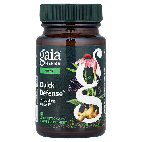 Gaia Herbs, Quick Defense®, 20 Phyto-Caps® con contenido líquido
