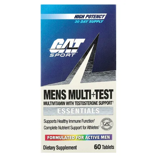 GAT, Multitest para hombres, Alta potencia, 60 comprimidos