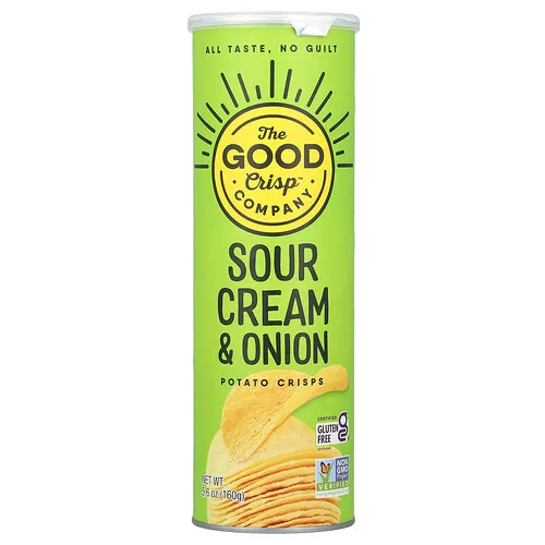 The Good Crisp Company, Patatas fritas, crema agria y cebolla, 160 g (5,6 oz)