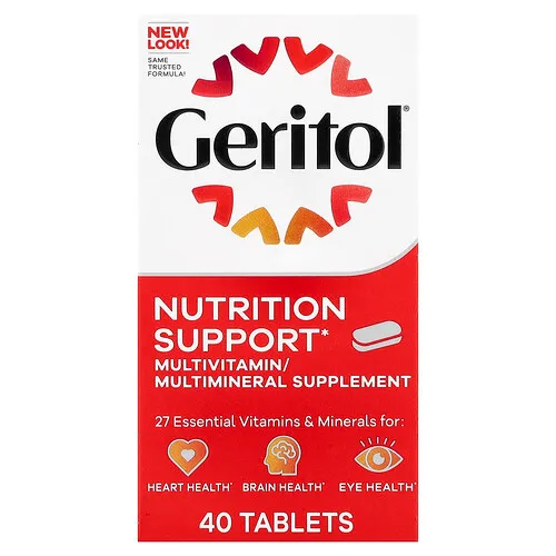 Geritol, Suplemento multivitamínico y multimineral, 40 comprimidos
