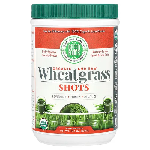 Green Foods, Orgánico y sin procesar, Bebida de pasto de trigo, 10.6 oz (300 g)