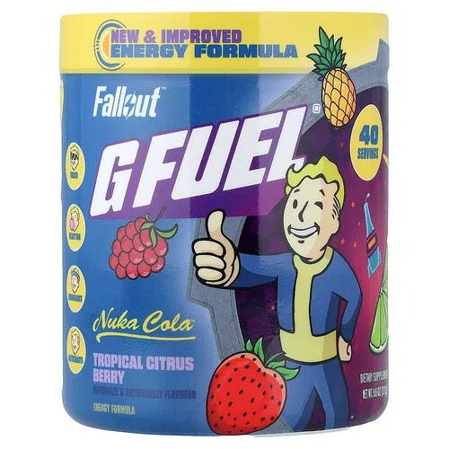 G FUEL, Energy Formula, Fallout™, Nuka Cola™, Bayas cítricas y tropicales, 272 g (9,6 oz)
