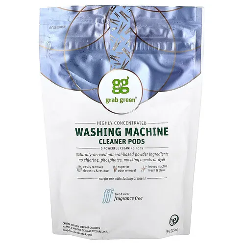 Grab Green, Cápsulas de limpiador para lavadora, Sin fragancia`` 354 g (12,5 oz)