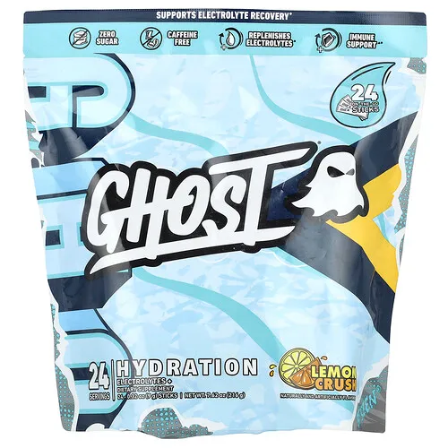 Ghost, Hidratación, Exprimido de limón, 24 barritas, 9 g (0,32 oz) cada una