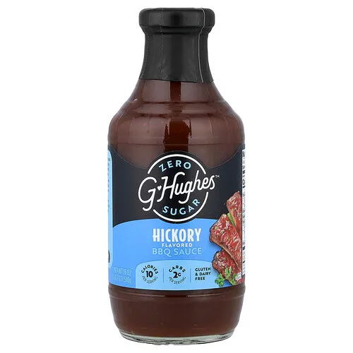 G Hughes, Salsa barbacoa sin azúcar, Hickory, 510 g (18 oz)
