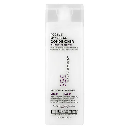 Giovanni, Root 66™, Acondicionador de volumen máximo, Para cabello frágil y sin vitalidad, 250 ml (8,5 oz. líq.)