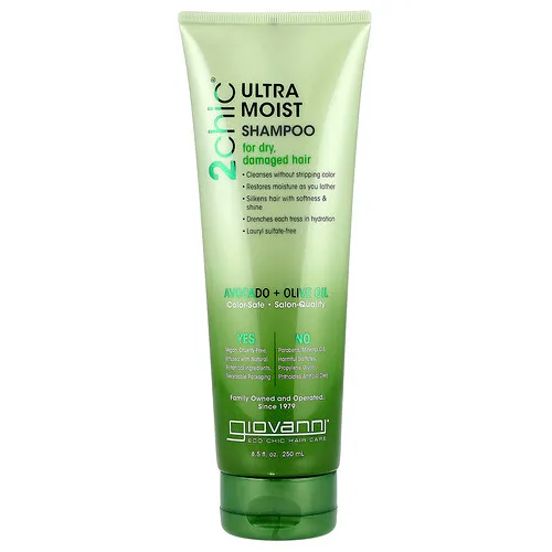 Giovanni, Champú ultra humectante para el cabello seco y dañado, palta y aceite de oliva, 8.5 oz líquidas (250 ml)