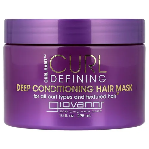 Giovanni, Curl Habit™, Mascarilla capilar de acondicionamiento profundo para definir rizos, Para todo tipo de rizos y cabello con textura, 295 ml (10 oz. líq.)