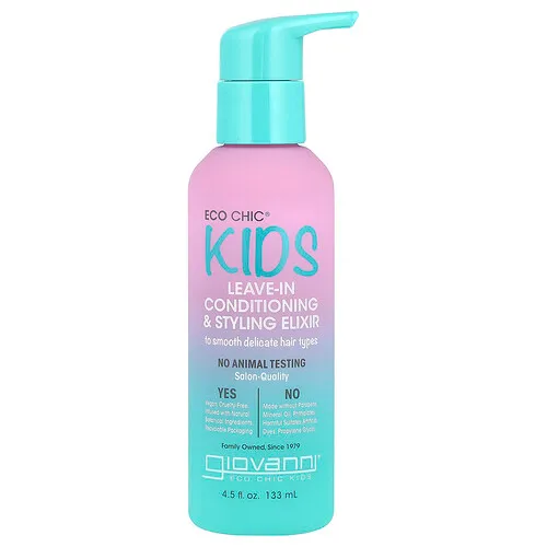 Giovanni, Eco Chic® Kids, Elixir acondicionador y de peinado sin enjuague, 133 ml (4,5 oz. líq.)