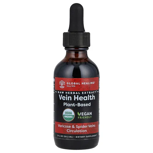 Global Healing, Extracto herbal crudo, Salud de las venas, 59,2 ml (2 oz. líq.)