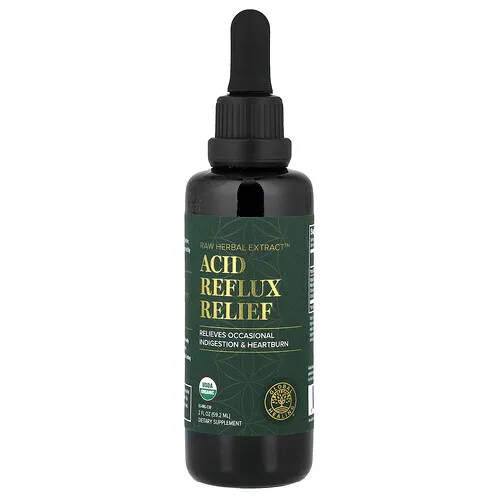 Global Healing, Raw Herbal Extract™, Alivio del reflujo ácido, 59,2 ml (2 oz. líq.)