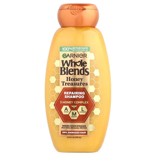 Garnier, Whole Blends, Champú reparador Honey Treasures, Tesoros de la miel, 370 ml (12,5 oz. líq.)