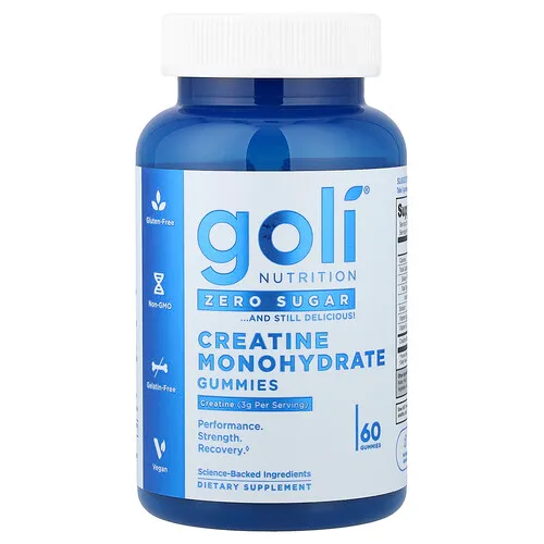 Goli Nutrition, Gomitas con monohidrato de creatina, 60 gomitas