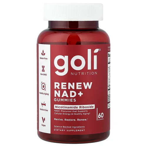Goli Nutrition, Renew NAD+ Gomitas, 60 gomitas