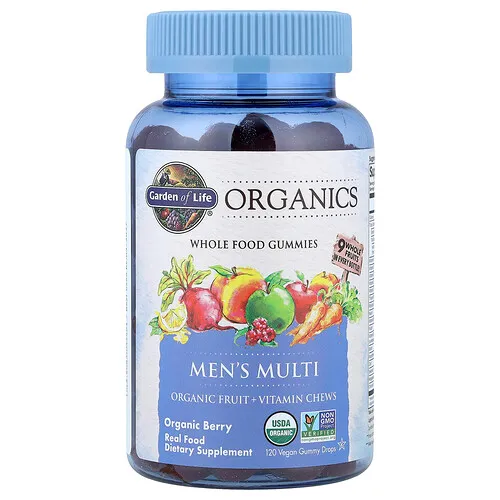 Garden of Life, Organics, Gomitas múltiples para hombres, Bayas orgánicas, 120 gomitas veganas