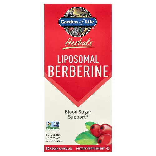 Garden of Life, Herbals, Berberina liposomal, 60 cápsulas veganas