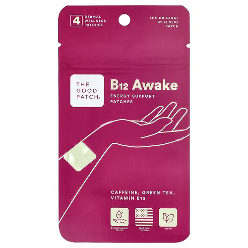 The Good Patch, Vitamina B12 Awake, 4 parches para el bienestar dérmico