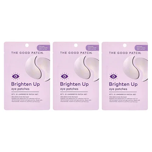 The Good Patch, Brighten Up, Parches para el contorno de los ojos, 3 juegos de parches