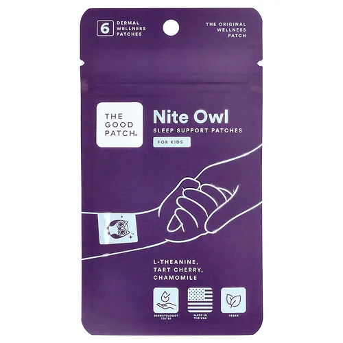 The Good Patch, Nite Owl, Para niños, 6 Parches dérmicos de bienestar