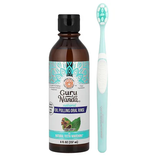 GuruNanda, Enjuague bucal natural Oil Pulling, Farmed Mint™, 237 ml (8 oz. líq.)