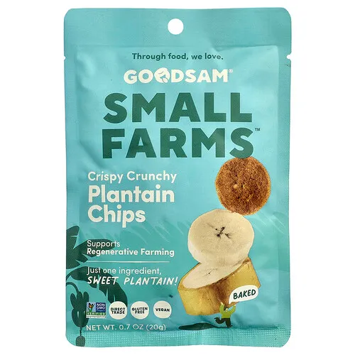 GoodSam, Small Farms™, Chips crujientes y crujientes, Plátano, 20 g (0,7 oz)